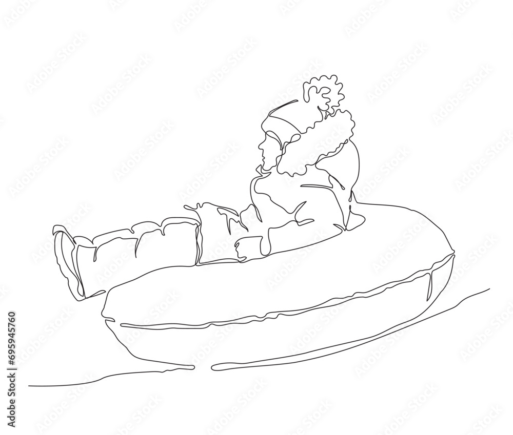 Hild Tubing Sliding Down The Hill Fun Activities In Winter Season Hild Tubing Sliding Down The Hill Fun Activities In Winter Season