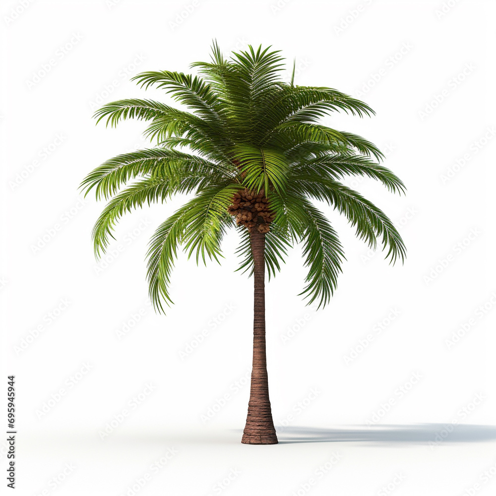 Obraz premium palm tree on white background