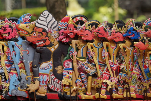 Shadow puppet show (wayang krucil). Wayang krucil is a wayang originating from Kediri, East Java photo