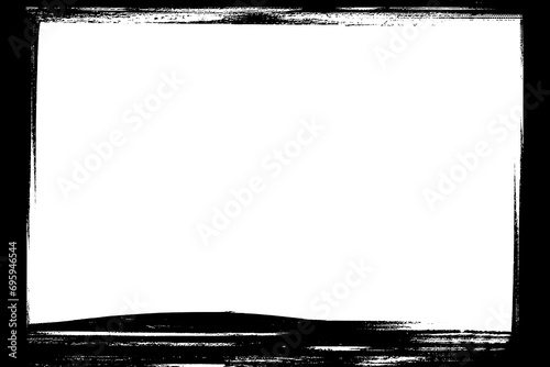 Black and White Decorative Photo Frame. Type Text Inside, Use as Overlay or for Layer Mask