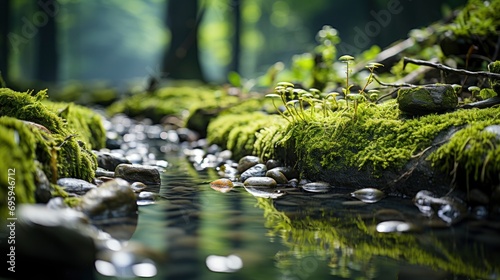 Green Moss Lives On Rocks Indonesia, Background Image, Background For Banner, HD © ACE STEEL D