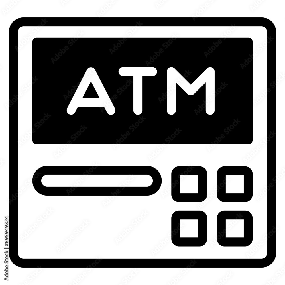 ATM machine icon dualtone ATM machine icon dualtone