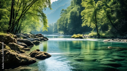 Clean River Earth Day Background photo