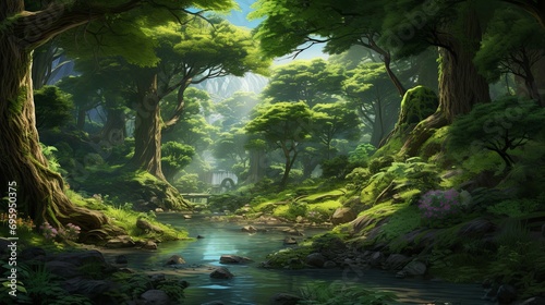 Lush Green Forest Earth Day Art