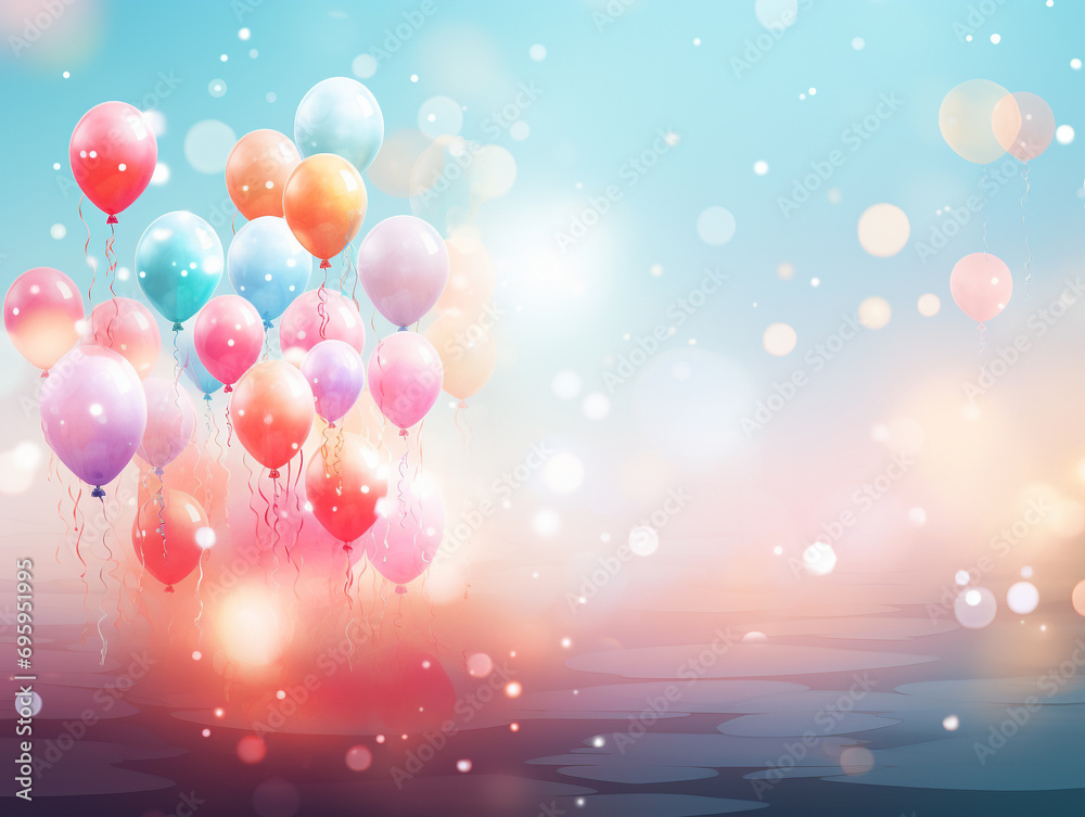 balloons on the sky background