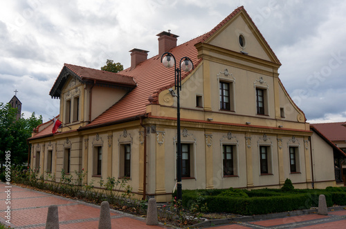Historic building of former rectory (so-called “parsonage”). Ledziny, Poland.
