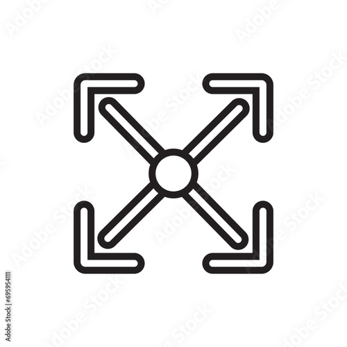 four arrow icon design vector isolated