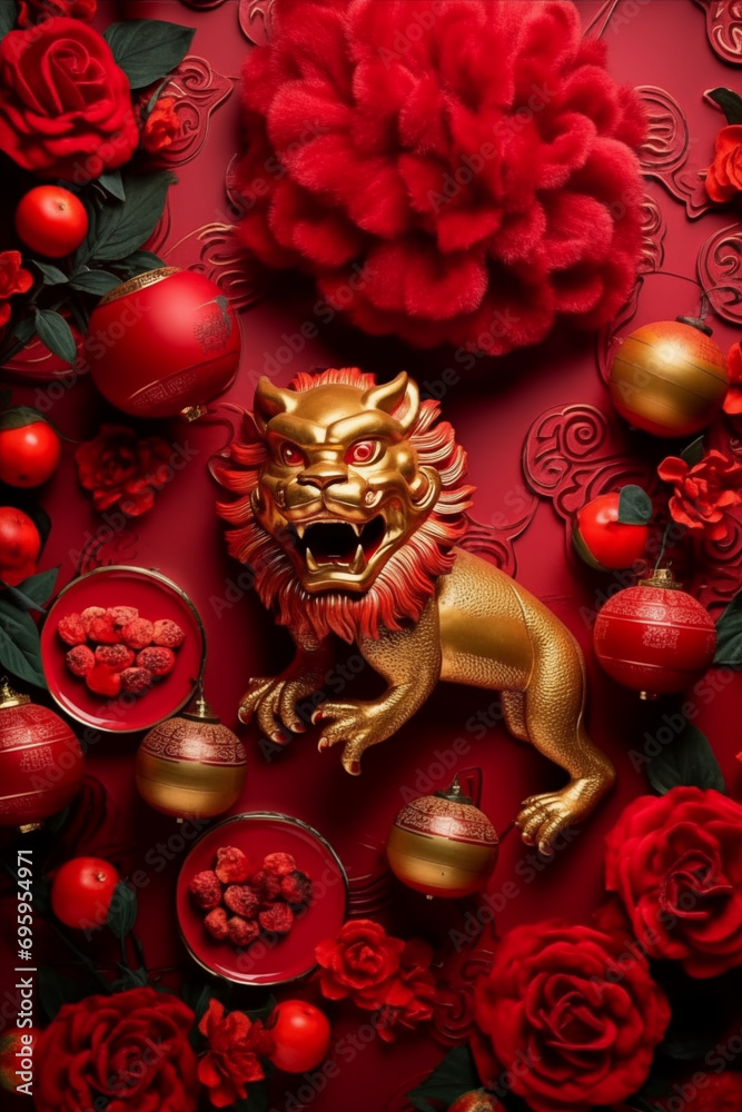 2:3 OR 3:2 Chinese New Year photos design suitable for backgrounds screens greeting card or other High quality printing projects.