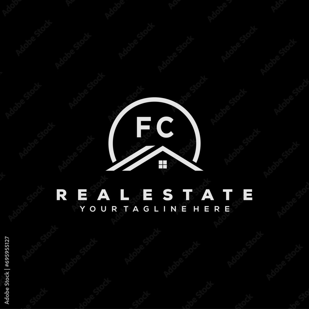 Initial Logo Real Estate Elements Stock Vector Initial Logo Real Estate Elements Stock Vector