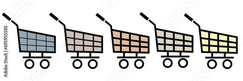 set of Ecommerce Online shopping cart trolly illustration, Shopping basket, Add to cart pack, Digital shopping cart clipart, Cart symbol, Checkout cart, Purchase cart illustration, Cart interface