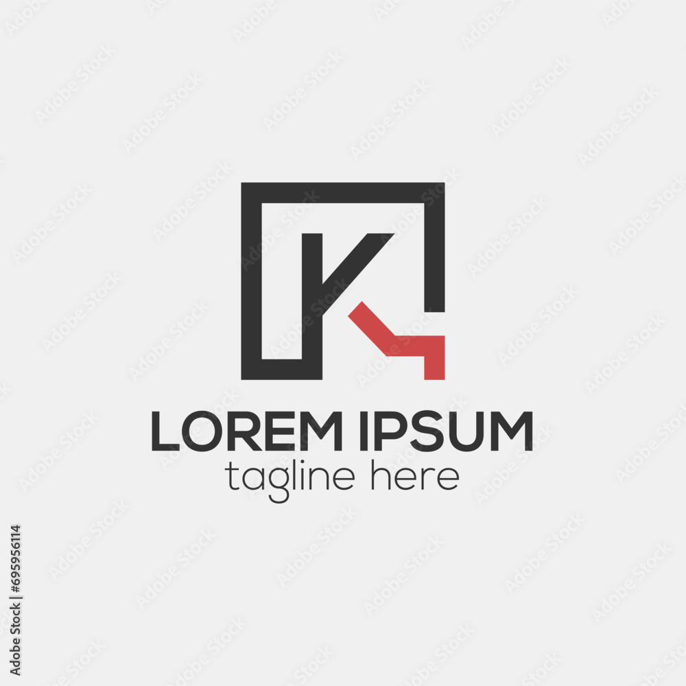 K letter logo, modern creative minimal line k logo design concept isolated vector template illustration K letter logo, modern creative minimal line k logo design concept isolated vector template illustration
