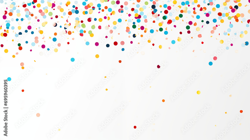Colorful Confetti Overlay with White Background