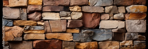 Rustic Wall Made Various Stones Including  Background Image  Background For Banner  HD