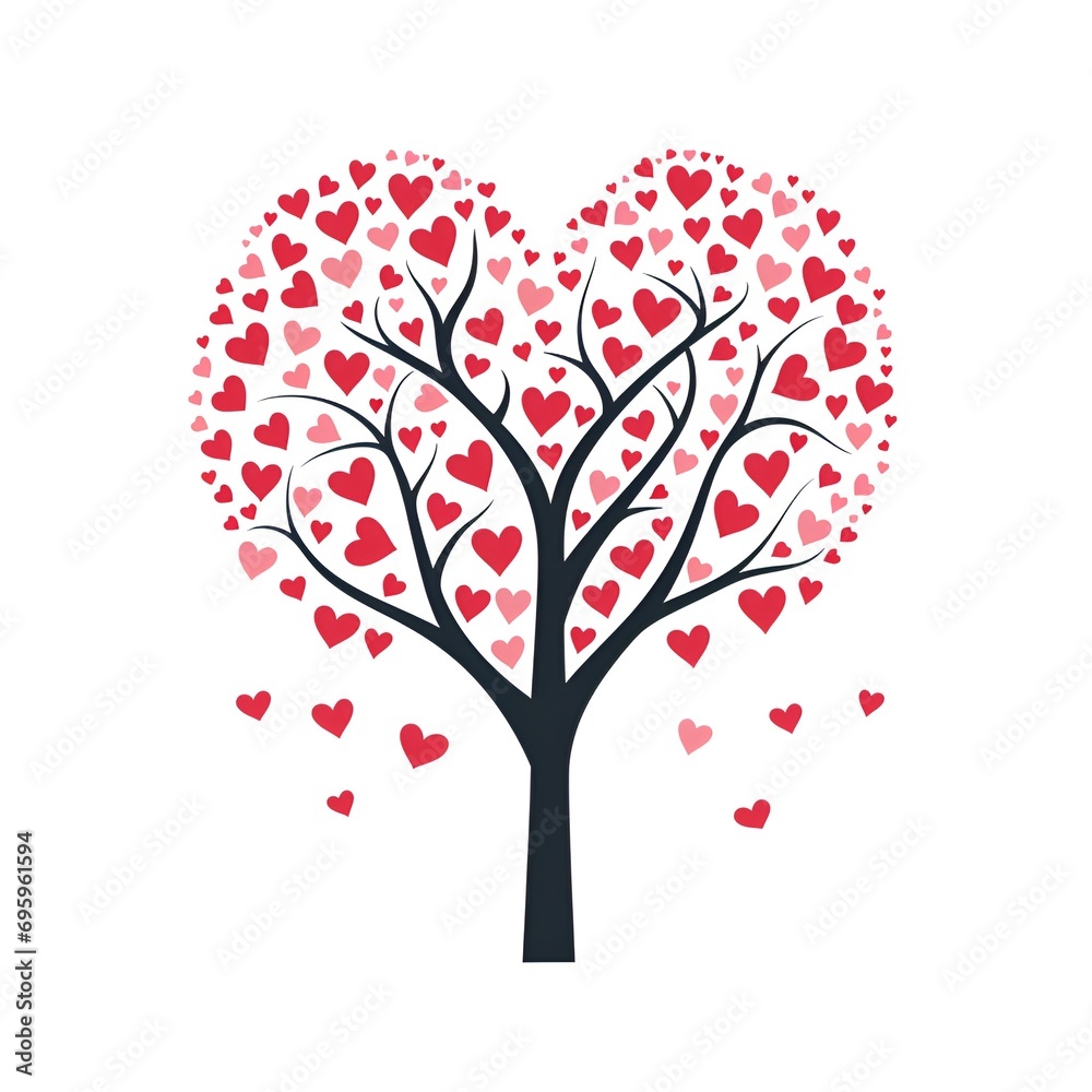 Fototapeta premium Simple Valentine's Day Clipart Illustration