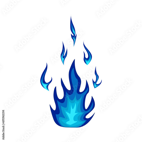 illustration of blue fire 