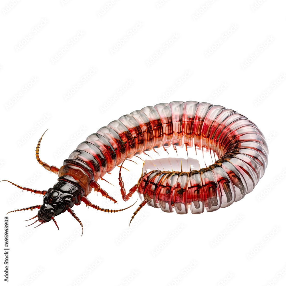  Centipede isolated on transparent background