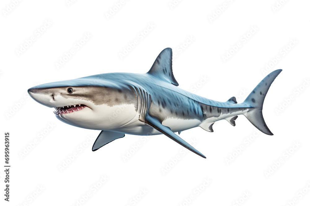 Obraz premium shark isolated on white transparent PNG background
