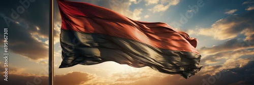 United Arab Emirates Flag Waving Cloudy, Background Image, Background For Banner, HD photo