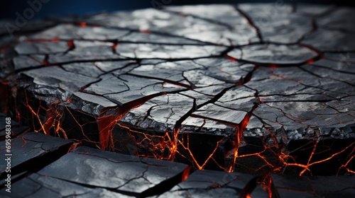 Volcanic Stone On Concrete Surface, Background Image, Background For Banner, HD