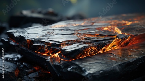 Volcanic Stone On Concrete Surface, Background Image, Background For Banner, HD