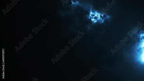 blue flare light smoke cloud moving effect
