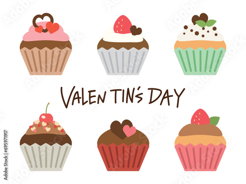 バレンタイン_いろいろなカップケーキのセット