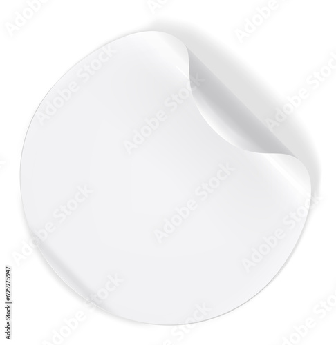 White Round Sticker Label