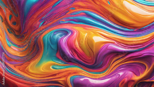 Abstract colorful liquify background poster design