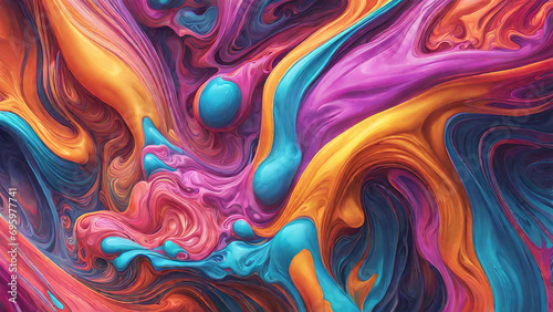 Abstract colorful liquify background poster design