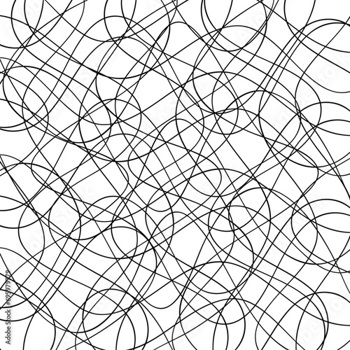 abstract seamless geometric chaotic line art.