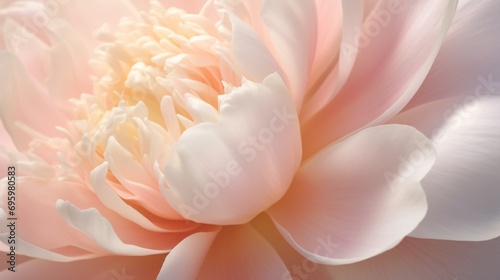 macro peony flower pastel sweet Ai Generative © Abonti