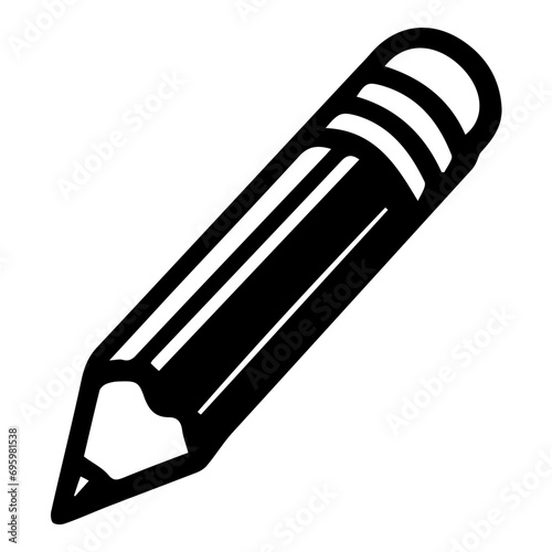 Sleek Pencil Vector Icon - Ideal for Art, Design, and Educational Illustrations