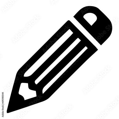Sleek Pencil Vector Icon - Ideal for Art, Design, and Educational Illustrations