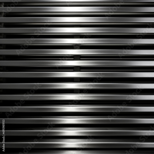 Fondo con detalle yu textura con detalle de lamas metalicas de tonos plateados, con relfejos de luz