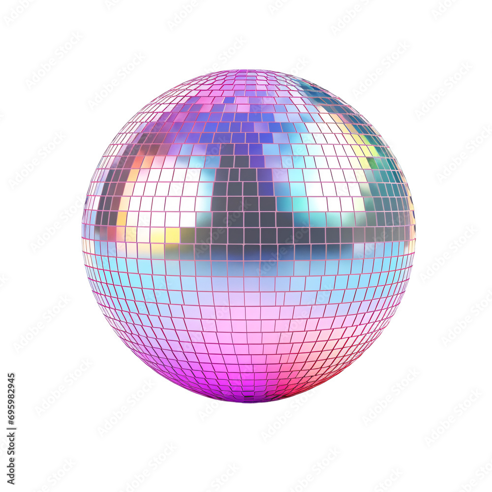 Colorful disco ball isolated background