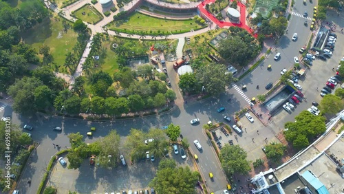 New Delhi Connaught Place Aerial View  photo