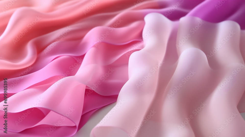Obraz premium Textured pink silk. A luxurious and elegant composition featuring textured pink silk, creating a visually pleasing and sophisticated design.