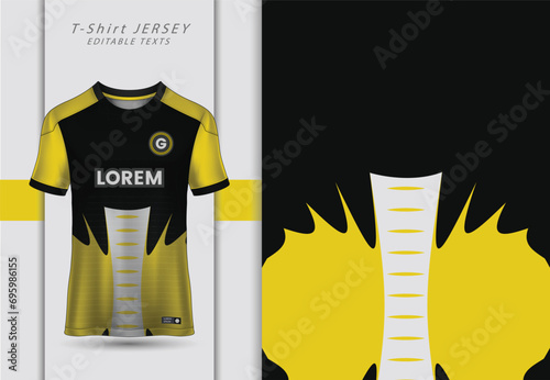 Modern T shirt jersey design suitable for sports, racing, soccer, gaming and e sports vector