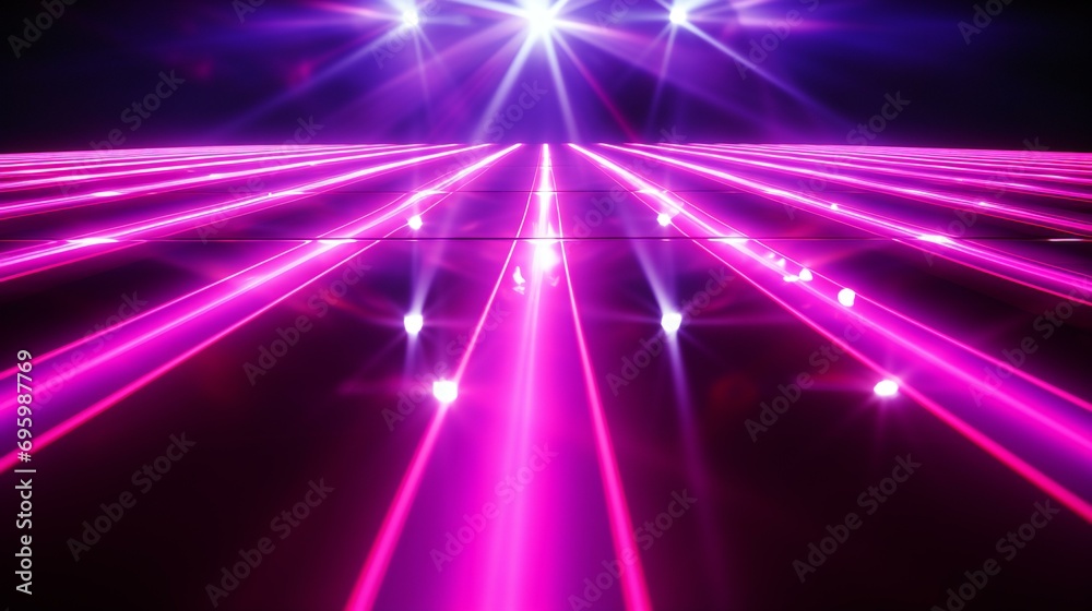 Abstract neon disco background with bright lights and vibrant colors. Ideal for party and nightlife concepts. A visually striking and energetic illustration