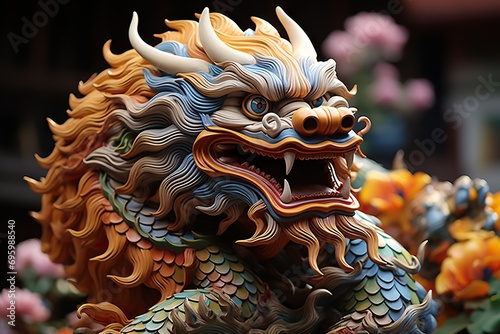 Majestic Chinese Dragon A Symbol of Power and Fortune, Capturing the Essence of Ancient Traditions in a Mesmerizing Display. created with Generative AI