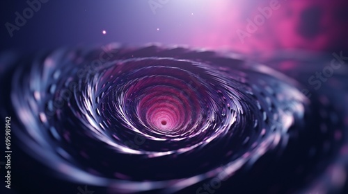 Close-up of a blue liquid with abstract motion and concentric circles. Ideal for nature and purity concepts. A refreshing and dynamic illustration