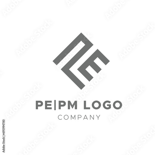 PM, PE monogram logo