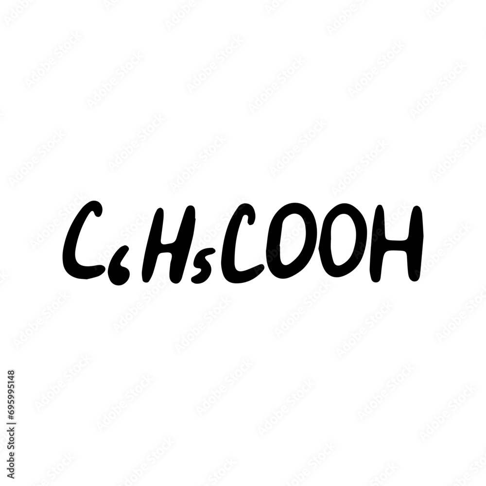 Chemical formula. Vector doodle illustration. Education element. Chemical formula. Vector doodle illustration. Education element.