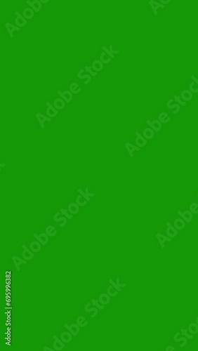 Thunder lighting effect animation on green screen background. vertical short video.