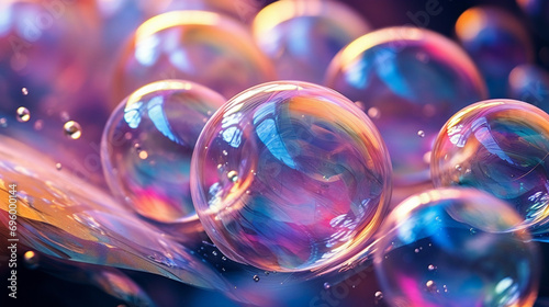 abstract background with bubbles.Soap bubbles of various shapes. Wallpaper, phone screensaver, computer wallpaper, screensaver photo