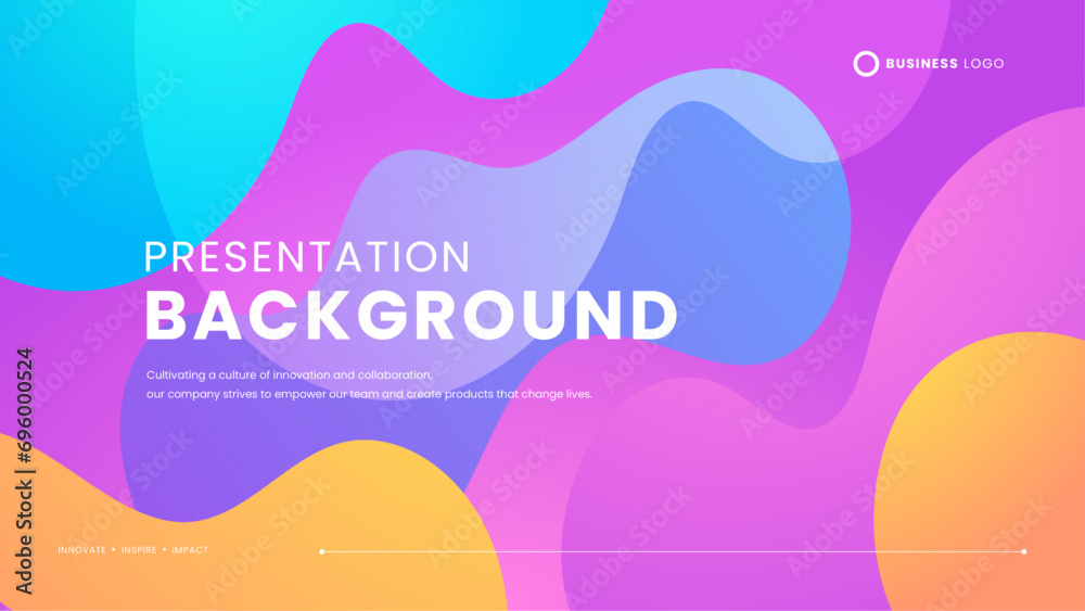Colorful colourful simple abstract background with wave and liquid shape. Colorful vibrant modern graphic design for banner, flyer, card, website or brochure cover