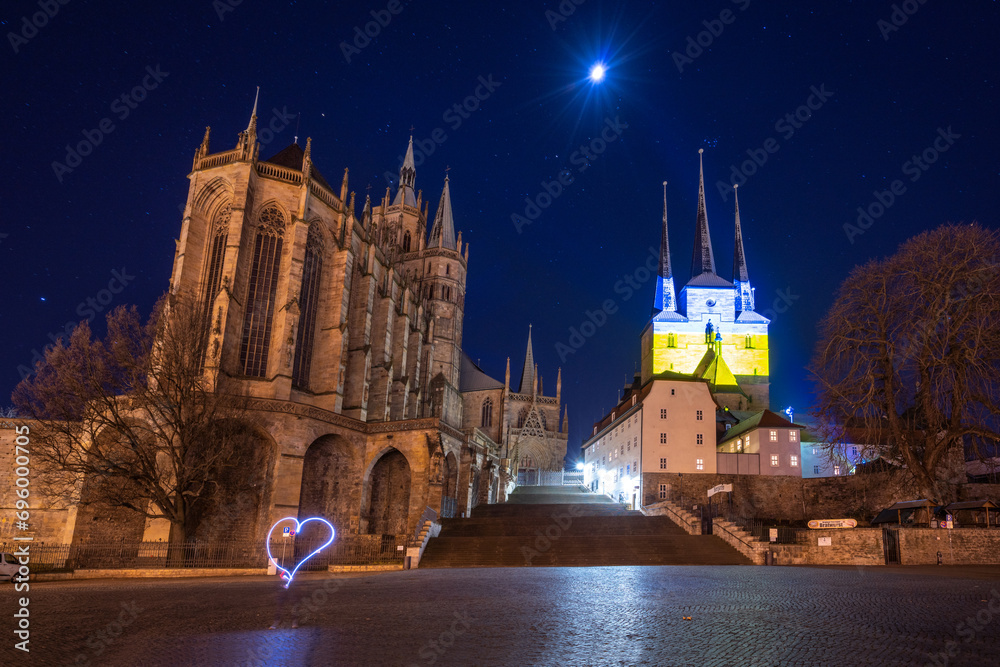 Obraz premium Erfurt, Dom, Domplatz, Cathedral