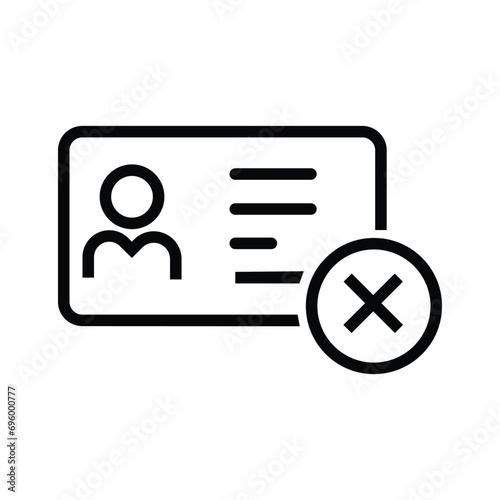 no license icon,vector best line icon.