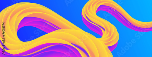 Colorful colourful abstract modern trend wave liquid gradient shape banner. 3D vibrant modern graphic design for banner, flyer, card, website or brochure cover photo