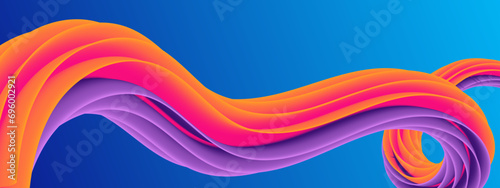 Colorful colourful gradient fluid shapes banner. 3D vibrant modern graphic design for banner, flyer, card, website or brochure cover
